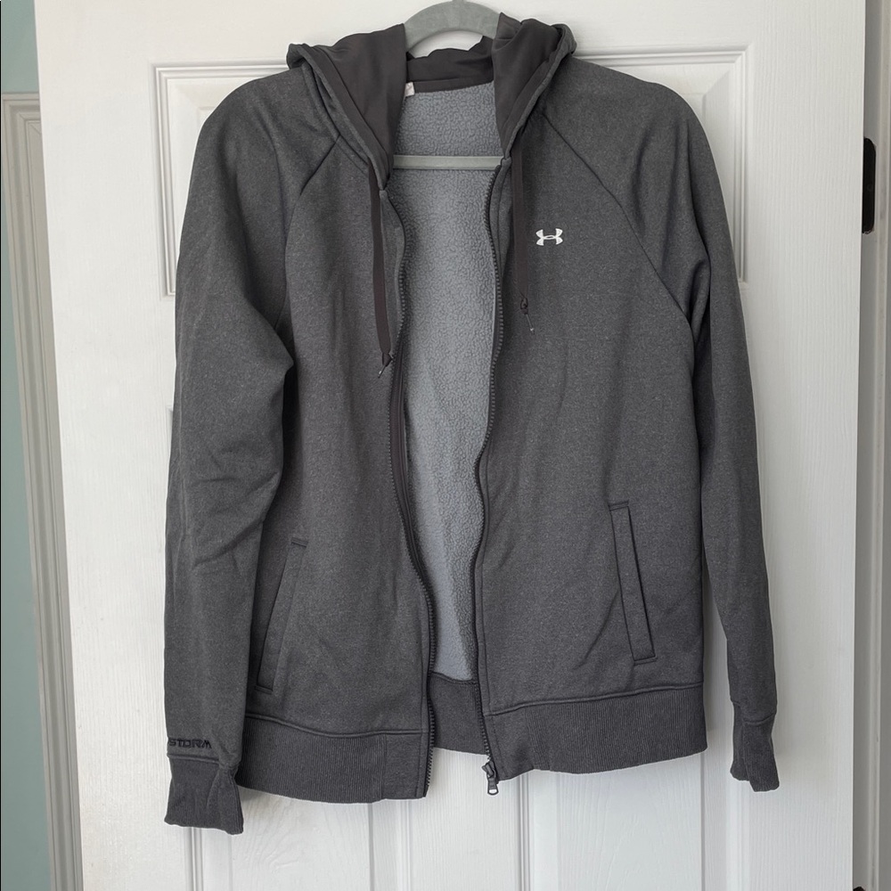 Women’s Under Armour Charcoal Full-Zip Hoodie L